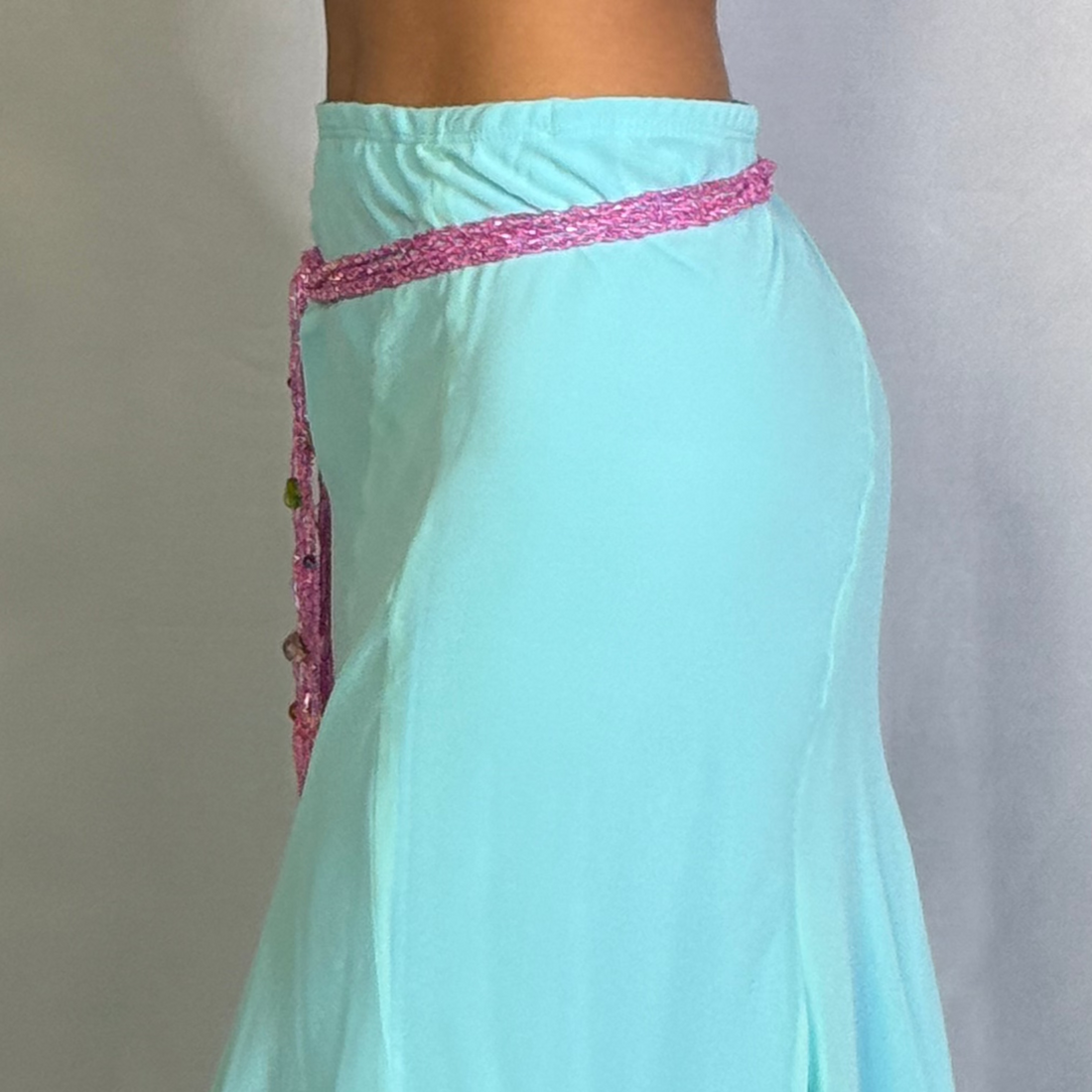 Pink Bloom Beaded Belt