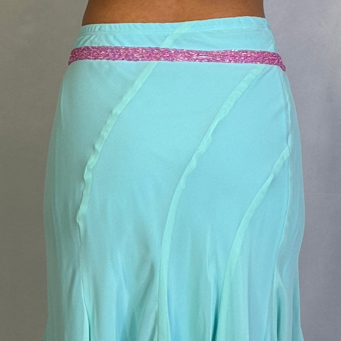 Pink Bloom Beaded Belt