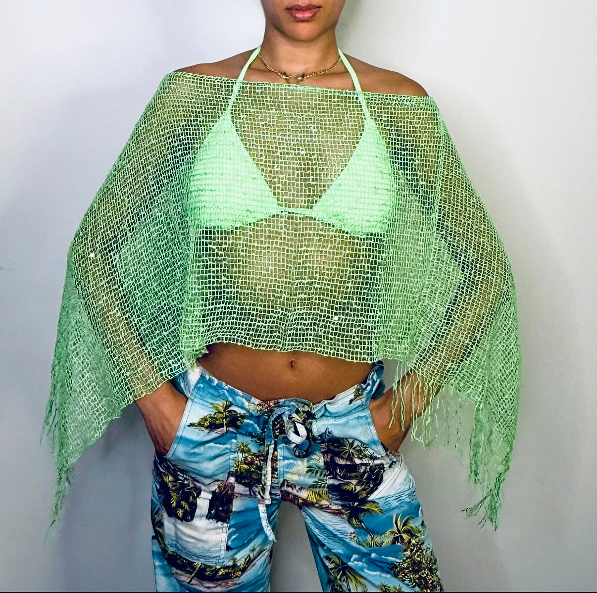 Tulum Emerald Poncho